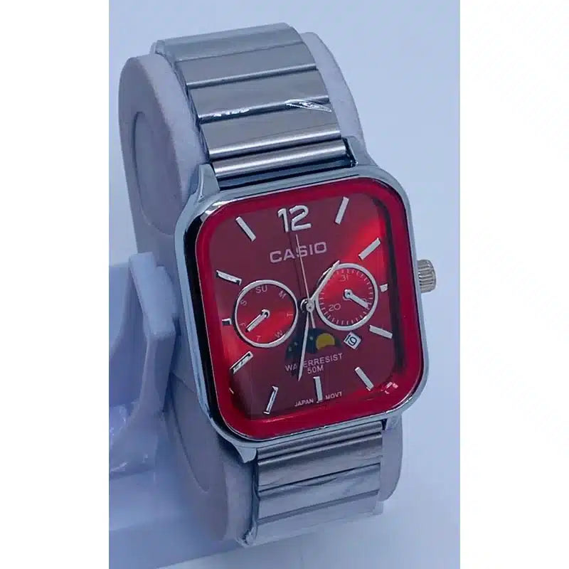 Montre Casio 50M – Couleur Argentin noir et argent 
Marque: Casio