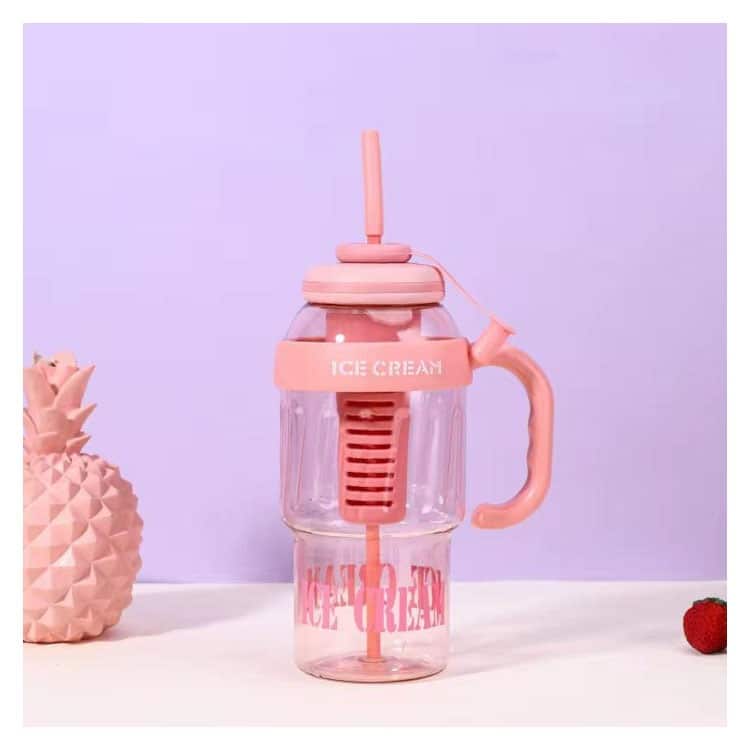 Bouteille D’Eau En Plastique Avec Paille 1.4L